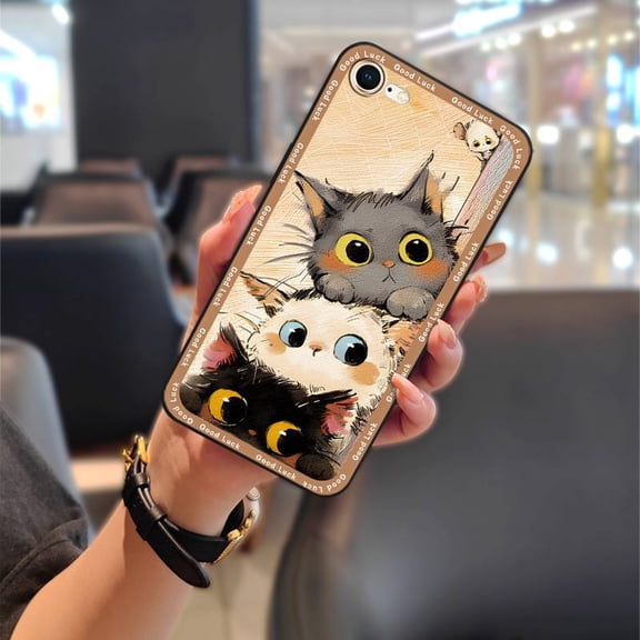 LYM-Phone Case For iphone 7/8/SE 2020/2022/SE2/SE3/ip7/ip8, Cartoon Back Cover Fashion Design Anti-knock Cute Shockproof Protective Silicone Durable TPU Anti-dust Dirt-resistant Graffiti