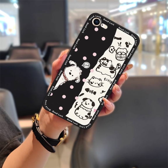 LYM-Phone Case For iphone 7/8/SE 2020/2022/SE2/SE3/ip7/ip8, Cute Graffiti Soft case Anti-knock Shockproof TPU Anti-dust Dirt-resistant Durable Cartoon Phone Pouch Back Cover Full wrap