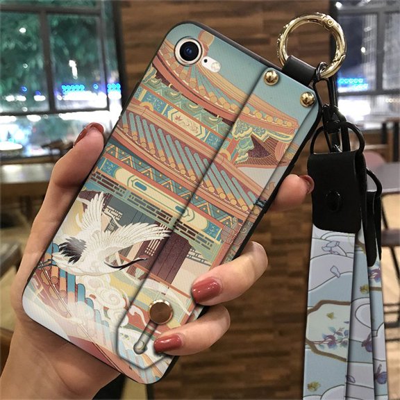 LYM-Phone Case For iphone 7/8/iphone SE 2020/SE2, Waterproof Soft case Chinese&nbsp;style Phone Holder Protective Wristband Kickstand Wrist Strap Lanyard Anti-knock Silicone Durable Anti-dust