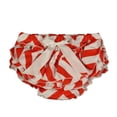 thumbnail image 1 of LYMAYTER 0-24M Baby Girl Cute Ruffle Diaper Covers Newborn Wavy Pattern Breathable Cotton Bloomer Bottoms, 1 of 7