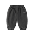 thumbnail image 1 of LYMAYTER 0-6Y Infant Baby Jogger Pants Boys Girls Lightweight Elastic Cuffed Sweatpants for Spring Fall Daily Wear, 1 of 8