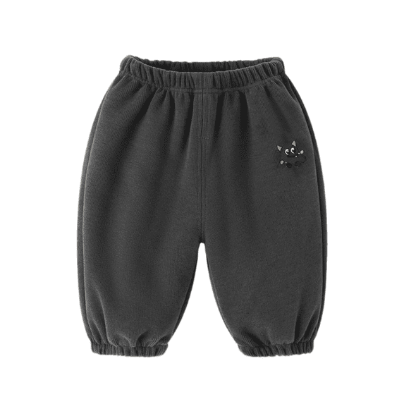 LYMAYTER 0-6Y Infant Baby Jogger Pants Boys Girls Lightweight Elastic Cuffed Sweatpants for Spring Fall Daily Wear