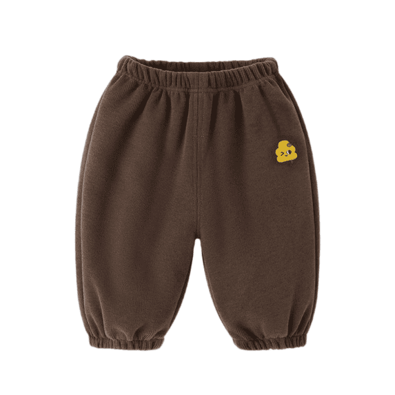 LYMAYTER 0-6Y Infant Baby Jogger Pants Boys Girls Lightweight Elastic Cuffed Sweatpants for Spring Fall Daily Wear