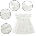thumbnail image 1 of LYMAYTER 0M-3T Newborn Baby Girls Summer Ruffle Sleeve Dresses Floral Tulle Romper Dress One-Piece Jumpsuit Bodysuit Skirt, 1 of 11