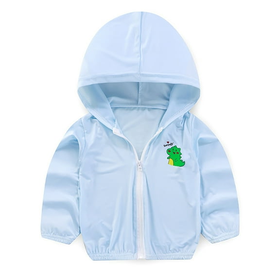 LYMAYTER Kids Boys Girls Cute Sun Protection Jacket Toddler Comfortable Long Sleeve Sun Shirt for 1-10 T