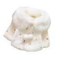 thumbnail image 1 of LYMAYTER 1-4 T Girls Fleece Jacket for Kids Baby Cape Shawl Small Coat Fall Winter Sweet Thickened Outerwear, 1 of 9