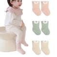 thumbnail image 1 of LYMAYTER 1 Pair ‌‌‌Child Toddler Solid Color Socks Thin for 0-5Y Girls Boys Baby Unisex Indoor Play, 1 of 8