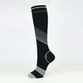 thumbnail image 1 of LYMAYTER 1 Pairs Men & Women Knee High Compression Socks Ribbed Design Outdoor Running Support‌ S-XL, 1 of 6