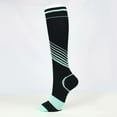 thumbnail image 1 of LYMAYTER 1 Pairs Men & Women Knee High Compression Socks Ribbed Design Outdoor Running Support‌ S-XL, 1 of 6