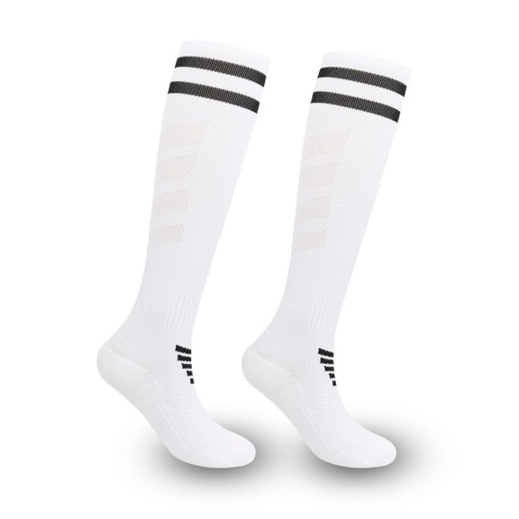 LYMAYTER 1 Pairs Soccer Socks for Women Stripe Knee High Sports Socks Breathable Compression Socks S-L