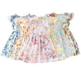 thumbnail image 1 of LYMAYTER 18M-6T Baby Toddler Girls Floral Cotton Dress Newborn Flutter Sleeve Casual Dress Swing Party Princess Dress Skirt, 1 of 11
