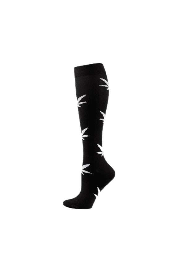 1PC Women Compression Socks Maple Leaf Flowers Long Socks for S-XL Comfort Leg Support Knit Socks