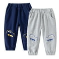 thumbnail image 1 of LYMAYTER 2-10 Years Baby Boys Cartoon Casual Pants Spring Fall Elastic Trousers Pants Soft Cotton Active Joggers Sweatpants for Kids Toddler, 1 of 11