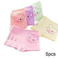 thumbnail image 1 of LYMAYTER 2-12 Years Girls Underwear Panties 5 Pack Kids Cotton Soft Four Corners Shorts for Toddler Cartoon Triangle Boxer Briefs, 1 of 9