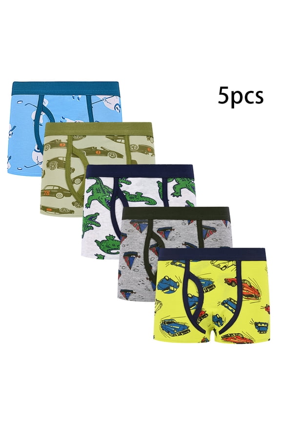 2-12T Kids Baby Boys Boxer Underwear Soft Cotton Briefs Comfortable Dinosaurs Four Corners Shorts Teenagers the Four Seasons Underpants 5-Pack