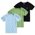 thumbnail image 1 of LYMAYTER 2-12Y Boys Girls T-Shirt Tops for Kids Toddlers' Short-Sleeve Tees Tops Pure Colour Cute Prints Tops T-Shirt Active Athletic Tops, 1 of 10