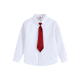 thumbnail image 1 of LYMAYTER 2-16Y Toddler Boys Long Sleeve Dress Shirts Kids Classic Solid Formal Casual Uniform Shirts, 1 of 8