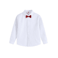 thumbnail image 1 of LYMAYTER 2-16Y Toddler Boys Long Sleeve Dress Shirts Kids Classic Solid Formal Casual Uniform Shirts, 1 of 8