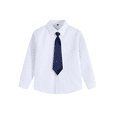 thumbnail image 1 of LYMAYTER 2-16Y Toddler Boys Long Sleeve Dress Shirts Kids Classic Solid Formal Casual Uniform Shirts, 1 of 8