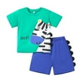 thumbnail image 1 of LYMAYTER 2-6 Years Kids Baby Boys Comfort T-Shirt Outfit Toddler Boys Summer Printed Short Sleeve Shirts Set 2PCS, 1 of 10