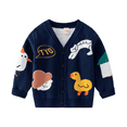 thumbnail image 1 of LYMAYTER 2-7 Y Boys Cardigan Sweater Jacket for Kids Toddler Long Sleeve Knit Coats Boys Winter Cartoon Cardigan Outerwear, 1 of 9