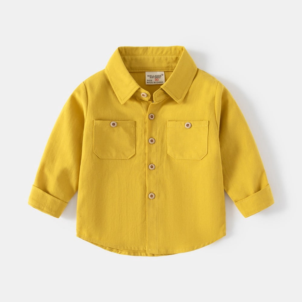 Spring Notebook Kids LYMAYTER 2-7Y Kids Toddler Boys Casual Shirts Long Sleeve Soft Tops ...