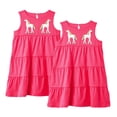 thumbnail image 1 of LYMAYTER 2-8Y Toddler Baby Girls Sleeveless Cotton Dresses Kids Summer Casual Loose Dress A-Line Cartoon Princess Skirt, 1 of 10