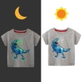 thumbnail image 1 of LYMAYTER 2-8Y Toddler Baby Kids Summer Cotton Tee Shirt for Boys,Short Sleeve Tees Shirts 100% Organic Glow-in-the-Dark Dinosaur Cotton T-Shirt, 1 of 8