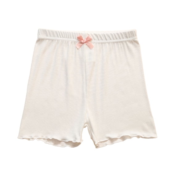 LYMAYTER 2-9Y Kids Toddler Lace Bike Shorts Girls Cotton Undershorts Safety Shorts Underwear for Play or Underdress Under Dress Skirt School Uniform Underpants