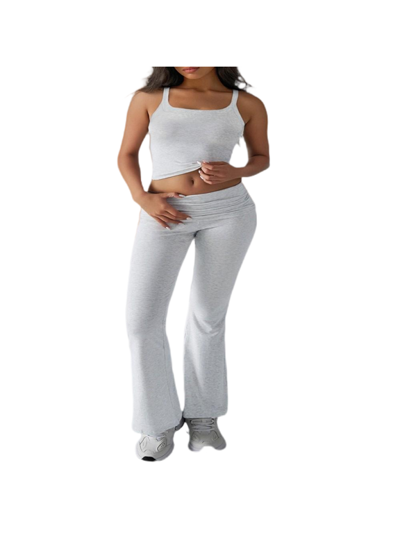 2 Piece Outfits for Women Casual Sleeveless Tank Tops Long Pants Sets Tracksuits Match Sets S-XL