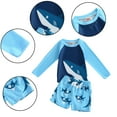 thumbnail image 1 of LYMAYTER 2PCS Sets Baby Kids Boys Cartoon Bathing Suit Summer Long Sleeve Swimsuits Tops and Shorts Outfit Toddler Sun Protection Swimwear for 2-7 Years, 1 of 9
