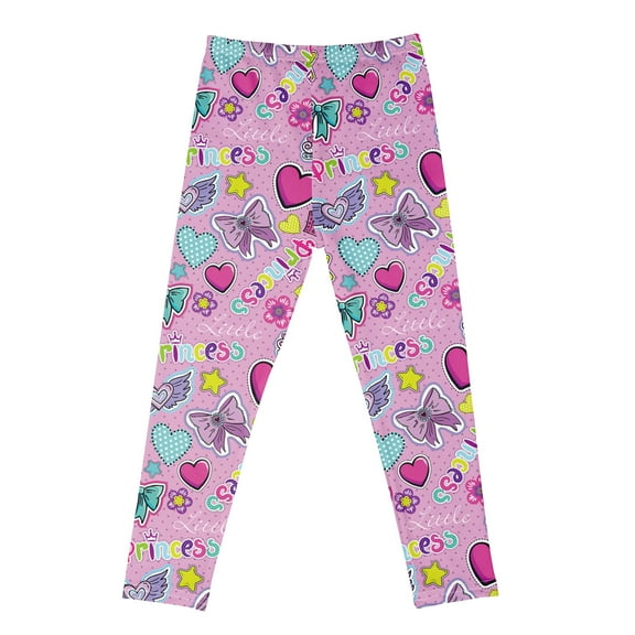 LYMAYTER 3-10 Y Girls Milk Silk Leggings for Kids Baby Printing Thin Bottoms Pantstoddler Spring Fall Stretch Trousers