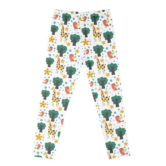 LYMAYTER 3-10 Y Girls Milk Silk Leggings for Kids Baby Printing Thin Bottoms Pantstoddler Spring Fall Stretch Trousers