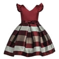 thumbnail image 1 of LYMAYTER 3-10Y Toddler Baby Girls V-Neck Sleeveless Dress Kids Bridesmaid Dress Birthday Outfit Fashion Solid Color Sundress Special Occasion Dresses, 1 of 9