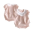 thumbnail image 1 of LYMAYTER 3-24M ‌‌‌‌‌‌‌‌Newborn Baby Girls Bubble Sleeve Romper Embroidered Ruffles Short-Sleeve Lightweight‌, 1 of 8
