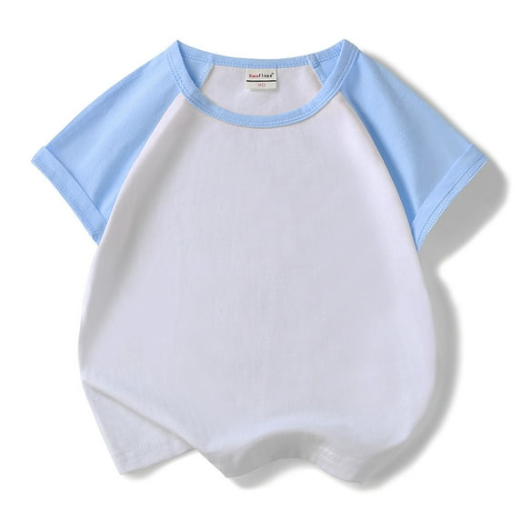LYMAYTER 3-9 Years Boys Girls Summer T-Shirt for Kids Toddler Soft Cotton Crewneck Short Sleeve Tees Shirt