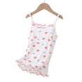 thumbnail image 1 of LYMAYTER 4-14Y Little Girls Baby Soft Sleeveless Cami Tank Top Girls Cute Floral Print Casual Daily Undershirts, 1 of 7