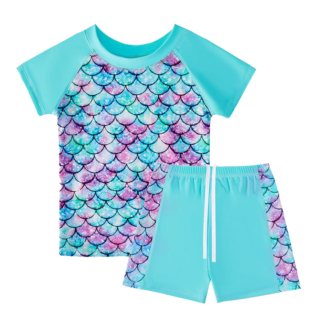 Girls Modest Swimsuit New Burkini Suit Three Piece Islamic Modest Swimwear Patchwork Muslim Muslim Swimsuits For Girls