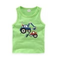 thumbnail image 1 of LYMAYTER Baby Boys Summer Vest Shirt Top,Kids Toddler Sleeveless Digger Print Vest Undershirt for 1-8 Years Old, 1 of 6