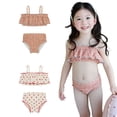 thumbnail image 1 of ‌LYMAYTER‌ ‌Baby Girl Bikini Set Toddler Adjustable Strap Swimwear Tankini Swimsuit Set 6M-8Y, 1 of 8