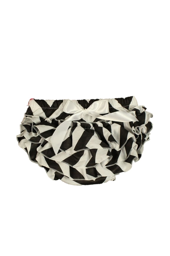 Baby Girl Soft Cotton Ruffle Diaper Covers Lightweight Cute Wavy Pattern Bloomer Shorts 0-24M