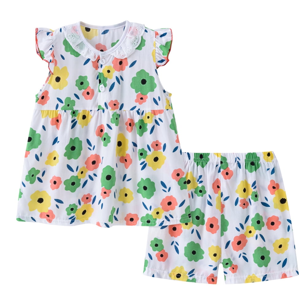 Baby Girl Joy Full Colors 2 Piece Clothes Set For Casual Wear Blended Pajama Suiting main image 1