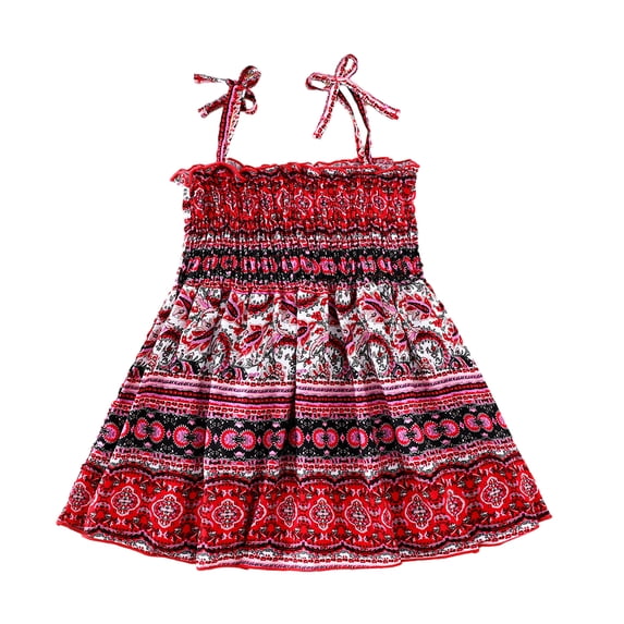 LYMAYTER Baby Girls Dress Flower Princess Dresses Infant Sleeveless Halter Beach Tutu Sundress Summer Party Casual Holiday Dress
