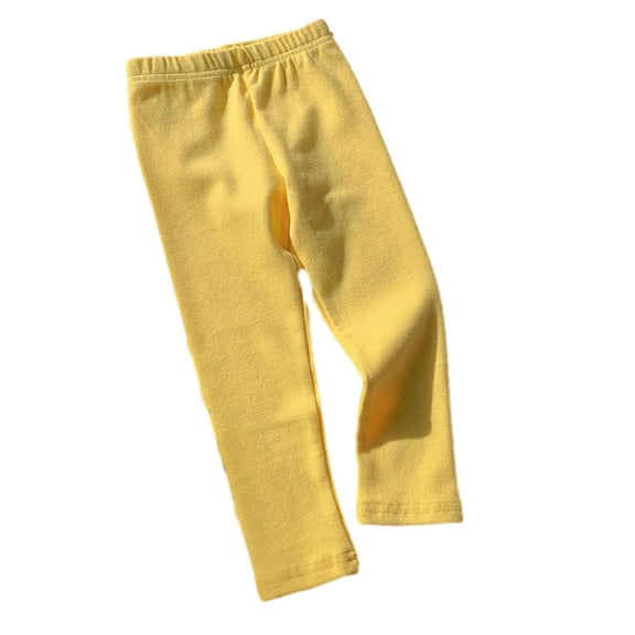LYMAYTER Baby Girls Leggings Pants Toddler Elastic Waist Stretch Trousers Kids Solid Color Bottoms Pants for 6 Months-10 Years