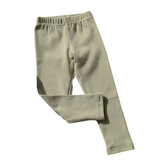 LYMAYTER Baby Girls Leggings Pants Toddler Elastic Waist Stretch Trousers Kids Solid Color Bottoms Pants for 6 Months-10 Years