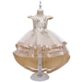 thumbnail image 1 of LYMAYTER Baby Kids Girls Princess Dresses Toddler Solid Color Tulle Tutu Dress Girls Sleeveless Party Gown for 3-12 Years, 1 of 9