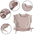 thumbnail image 1 of LYMAYTER Baby Kids Girls Summer T-Shirt Sleeveless drawstring Tees Tops Toddler Cotton Pullover Vest for 1-8 years, 1 of 8
