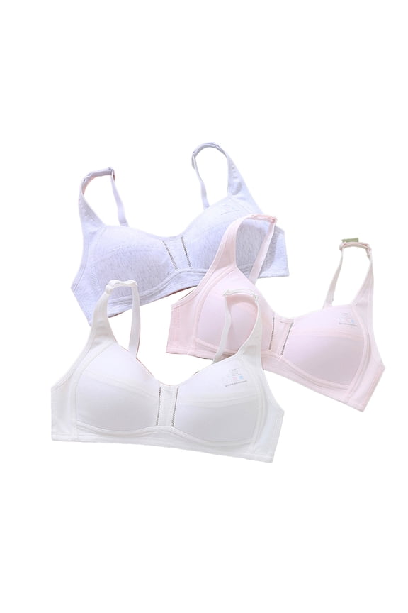 Big Girls Bra Teens Back Closure Training Bra 9-15 Adjustable Strap Breathable Support