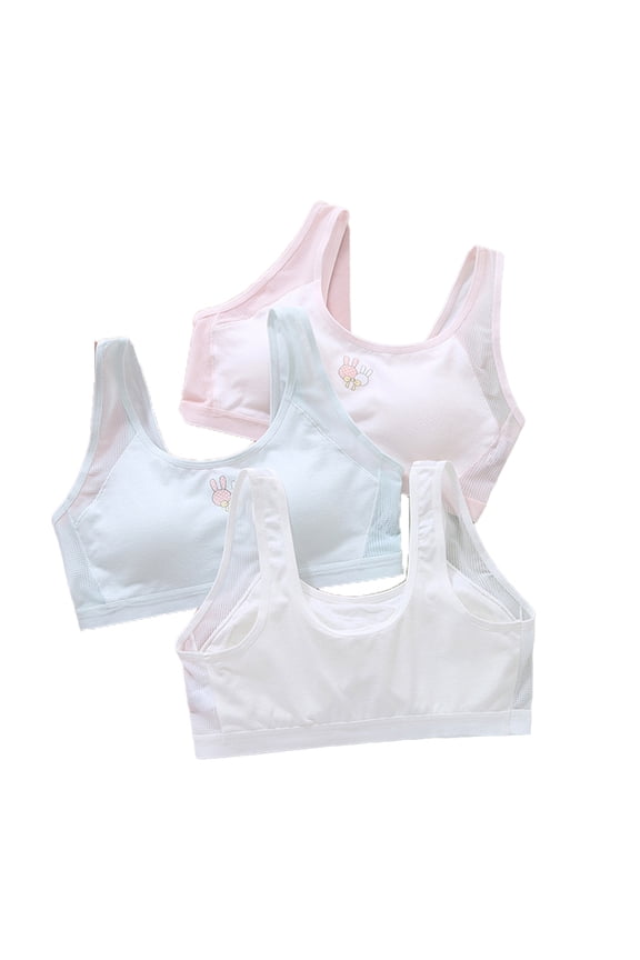 ‌Big Girls Training Bra 9-13 Teen Puberty Sports Bra‌ Wireless Supportive Tank Top Bra‌ 75-90A