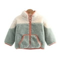 thumbnail image 1 of LYMAYTER Boys Girls Cotton Jacket for Kids Baby Winter Thickened Outerwear Toddler Fashion Long Sleeve Coat 1-5 Year, 1 of 9